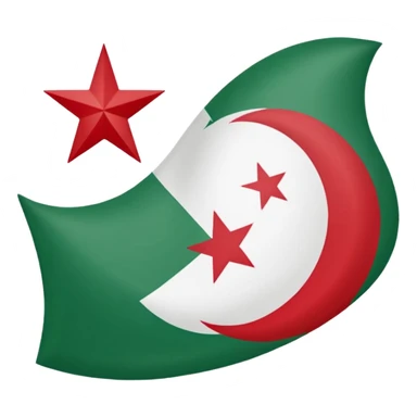 Algerian flag sticker