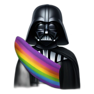 Darth Vader Laughing lgbt flag sticker