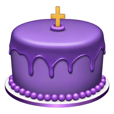 Purple funeral cake sticker