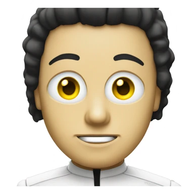 Data the white android with yellow eyes and black hair from Star Trek sticker