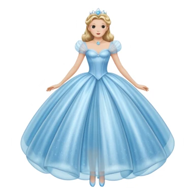 The bubble dress is typically a voluminous ball gown, designed to make Glinda look like she’s literally floating in a bubble. It features:  Pale blue or shimmering white-blue hues (in Ariana Grande’s movie version, it’s a soft, cotton-candy blue). sticker