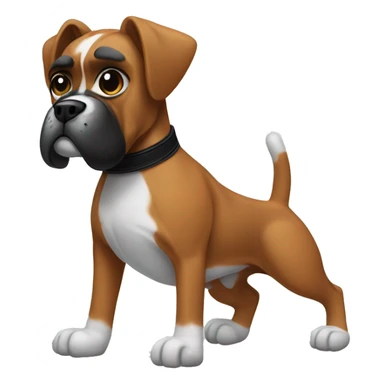 boxer dog wearing boxing gloves  sticker