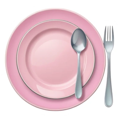 Make a plate with cutlery, light pink tones, but you can use other colors sticker