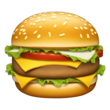 A hamburger with the face of Donald trump  sticker