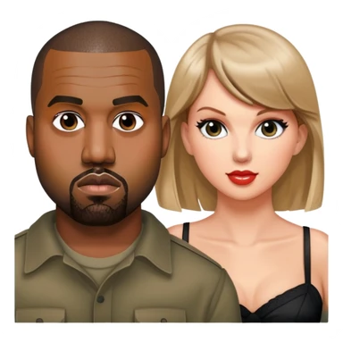 kanye west and taylor swift  sticker