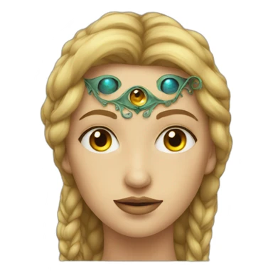a Renaissance woman with three eyes and  sticker