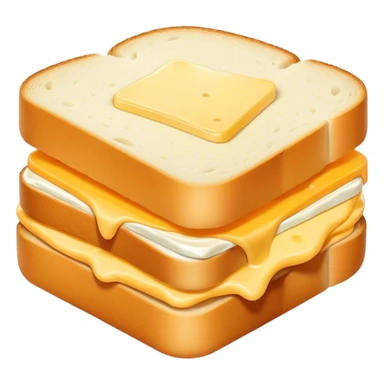 Plain cheese sandwich with mayonnaise sticker