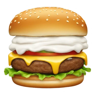 burger with white cream in it sticker