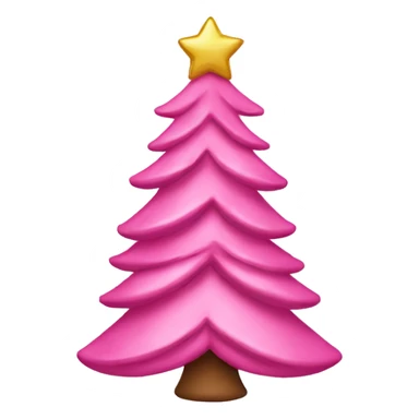 christmas tree pink with bows sticker