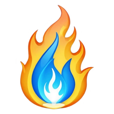 Fuego azul sticker