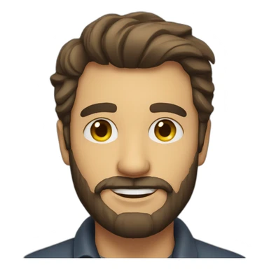 handsome optimist man and beard sticker