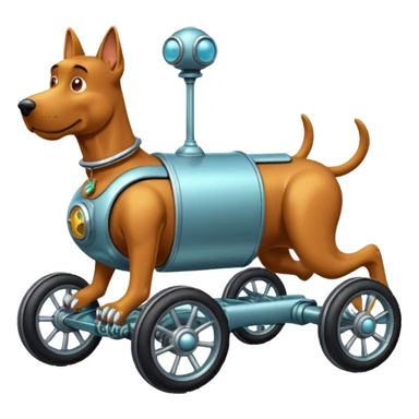  antique tall truck robotic twenty passenger Moon rover Scooby Doo sticker