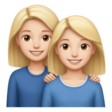 Two sisters and one boy emoji  sticker
