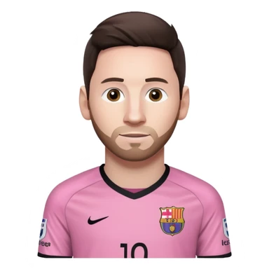 create an emoji of a pink football shirt that has MESSI 10 written on the back of it - the writing should be black sticker