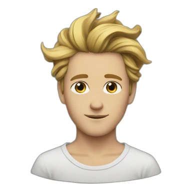 isak with long hairs sticker