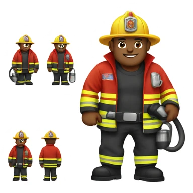 Line of firemen sticker