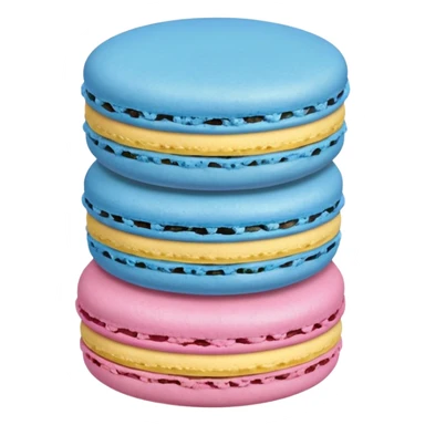 Blue Macaroon Yellow Macaroon & Pink Macaroon Stacked sticker