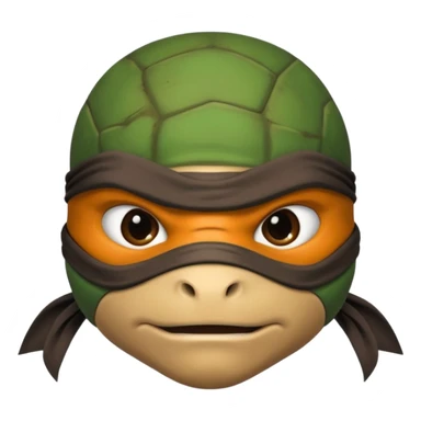 generate the face of a ninja turtle
Without showing teeth
It can't be green
maybe with a Nina mask instead of those stripes sticker