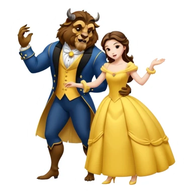 beauty and the beast dancing sticker