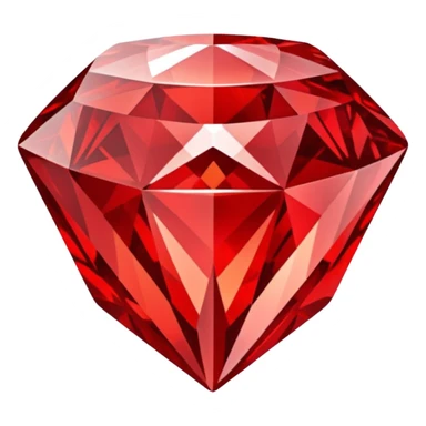 Carved Red Diamond Crystal "RED" sticker
