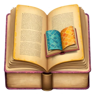 an open book with wallpaper samples. sticker