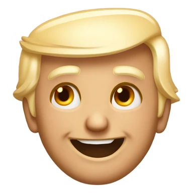 Donald Trump in love smiling with hearts in his eyes realistic sticker