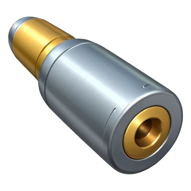 a single gun bullet sligly ratated to the right side sticker