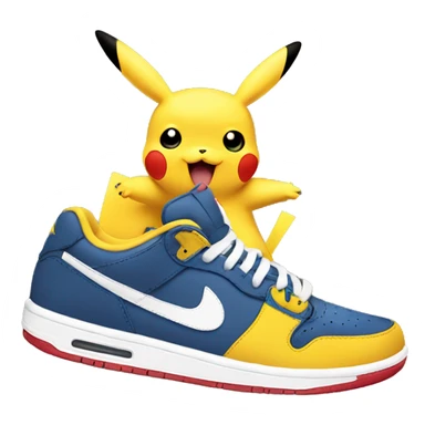 pikachu wearing air jordans sticker