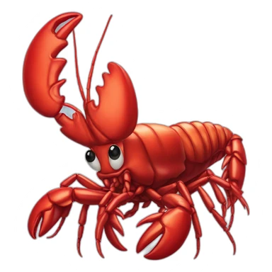 A lobster wearing a lobster hat sticker