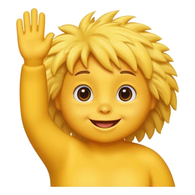 pollito humano saludando sticker