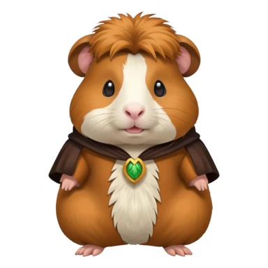 Guinea pig with costume sticker
