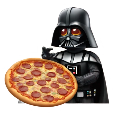 Darthvader with pizza sticker