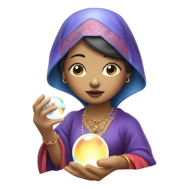 fortune teller asian woman sticker