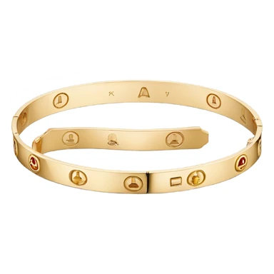 cartier love bracelet gold sticker