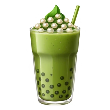 Matcha boba tea sticker