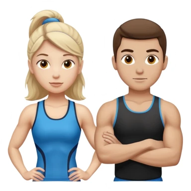 FEMALE MALE ATHLETE sticker