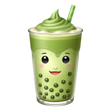 show me matcha boba tea latte sticker