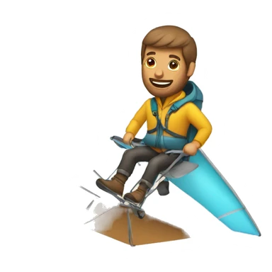 man on a hang glider sticker