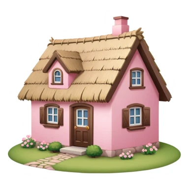 pink cosy house  sticker