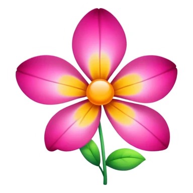 three petals flower sticker