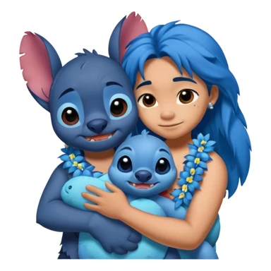 Lilo hugs stitch sticker