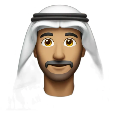 a man from saudi arabia, with a sky background sticker