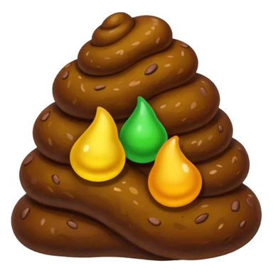 Caca énorme multicolore sticker