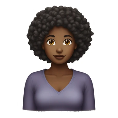 Black girl with curly Afro  sticker