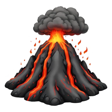 Volcanic eruption sticker