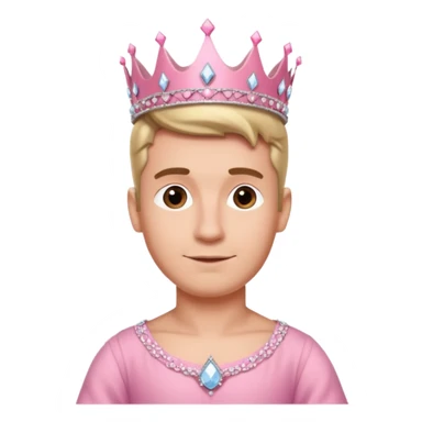 Parisian man in a princess dress on the Eiffel tower sticker