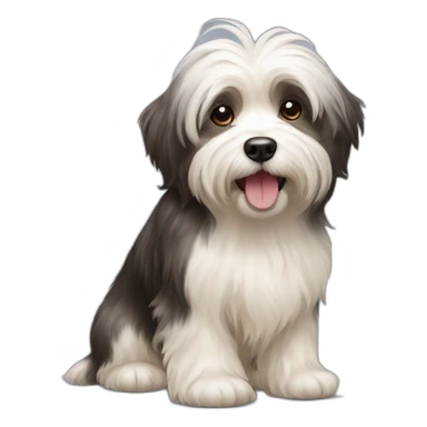 Dog havanese full height sticker