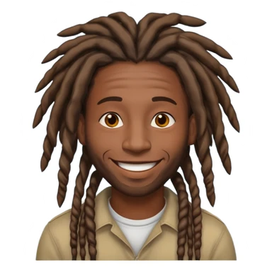 Black man with dreads sticker