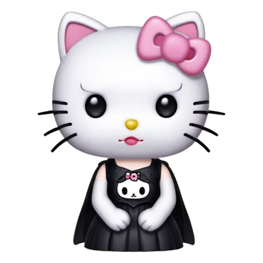  goth hello kitty sticker