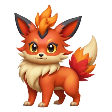 Quilava-Litten-Flareon-fantasy-animal-creature-hybrid full body sticker